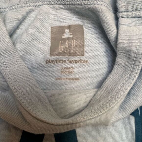 Gap Winter Polar Bears Cotton Shirt Light Blue Toddler 3 Years Old EUC - Picture 3 of 3